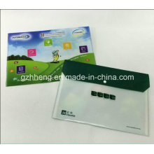 OEM Color Printed A4 Document Carrying File Plastic Folder Bag with Button Snap